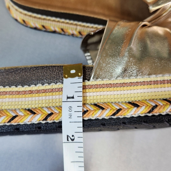 Fashion Sandals With Bow Design Color Gold Size 7 - Picture 5 of 6